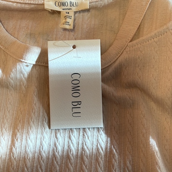 Como Blu 3/4 Sleeve Scoop Open Neck 1X - Picture 11 of 11